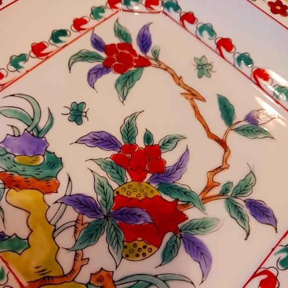 Japanese Porcelain Decorative Plate Vintage - Picture 3 of 4